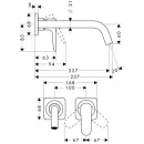 Смеситель для раковины Axor Citterio M 34116000 встраиваемый, с выпуском, хром