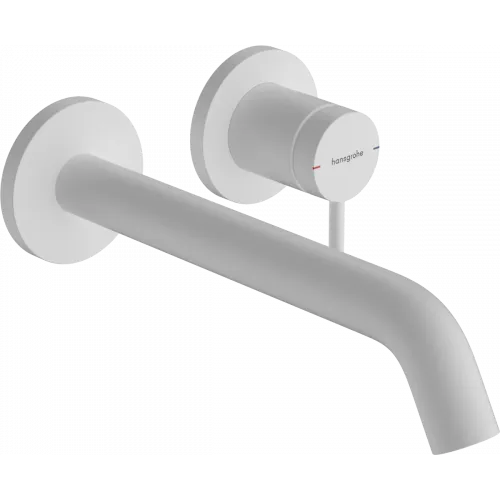Смеситель для раковины Hansgrohe Tecturis S 73351700 встраиваемый, с выпуском, белый матовый