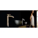 Смеситель для раковины Paini Lady 89OP211LLLSSR с донным клапаном, золотой
