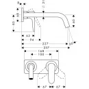 Смеситель для раковины Axor Citterio M 34115000 встраиваемый, с выпуском, хром