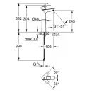 Смеситель для раковины Grohe BauLoop New 23764001 без донного клапана, хром