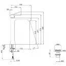 Смеситель для раковины Villeroy & Boch Classic TVW10110511061 с донным клапаном, хром