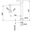 Смеситель для раковины Remer Vanity V10L с донным клапаном, хром