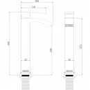 Смеситель для раковины Abber Wasserfall AF8611SP сатин