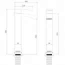 Смеситель для раковины Abber Wasserfall AF8611B черный матовый