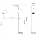 Смеситель для раковины Wonzon & Woghand Flex WW-88019072-MB черный матовый