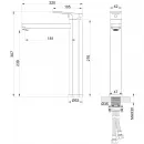 Смеситель для раковины Wonzon & Woghand Frame WW-88239010-MB черный матовый