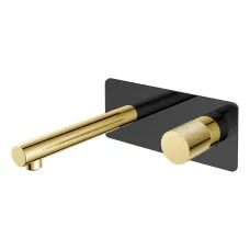 Смеситель для раковины Boheme Stick Touch 125-BG.2 встраиваемый, золотой/черный матовый