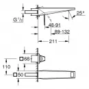 Смеситель для раковины Grohe Allure Brilliant 29521DC0 встраиваемый, без донного клапана, суперсталь