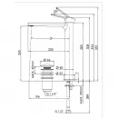 Смеситель для раковины Remer Slash SL10L с донным клапаном, хром