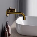 Смеситель для раковины Damixa Scandinavian Pure 360260600 встраиваемый, без донного клапана, золотой