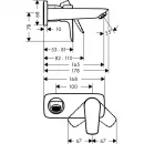 Смеситель для раковины Hansgrohe Talis E 71732000 встраиваемый, хром