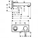Смеситель для раковины Hansgrohe Talis S 72110000 встраиваемый, хром