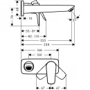 Смеситель для раковины Hansgrohe Talis E 71734000 встраиваемый, хром