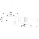 Смеситель для раковины Wonzon & Woghand Frame WW-88869010-CR встраиваемый, хром