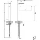 Смеситель для раковины Gessi Via Manzoni 38610#299 CoolStart, без донного клапана, черный матовый