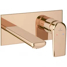Смеситель для раковины Wellsee ICON! for life 182314001 встраиваемый, розовое золото