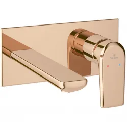 Смеситель для раковины Wellsee ICON! for life 182314001 встраиваемый, розовое золото