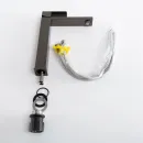 Смеситель для раковины Cezares Slider SLIDER-LC-GM с донным клапаном, оружейная сталь