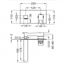 Смеситель для раковины Cezares Levico LEVICO-BLS2-01-Cr встраиваемый, с донным клапаном, хром