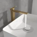 Смеситель для раковины Villeroy & Boch Subway 3.0 TVW11200400076 без донного клапана, золотой матовый