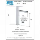 Смеситель для раковины Remer Qubika Cascata QC10L с донным клапаном, хром