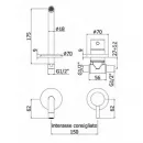Смеситель для раковины Paffoni Light LIG006CR70 встраиваемый, без донного клапана, хром