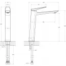 Смеситель для раковины Cezares Liner LINER-LC-01-W0 без донного клапана, хром