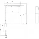 Смеситель для раковины Villeroy & Boch Subway 3.0 TVW112004000K5 без донного клапана, черный матовый