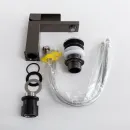 Смеситель для раковины Cezares Slider SLIDER-LS-GM с донным клапаном, оружейная сталь