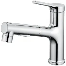 Смеситель для раковины Wonzon & Woghand WW-A40862-CR с выдвижным изливом, хром