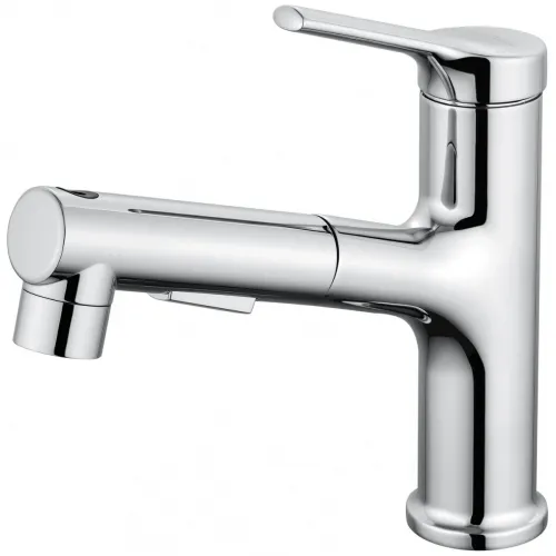 Смеситель для раковины Wonzon & Woghand WW-A40862-CR с выдвижным изливом, хром