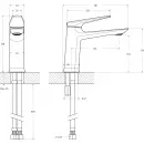 Смеситель для раковины Cezares Liner LINER-LS-01-W0 без донного клапана, хром