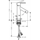 Смеситель для раковины с донным клапаном Axor Starck 10001950