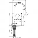 Смеситель для раковины Hansgrohe Vivenis 75032670 без донного клапана, черный матовый