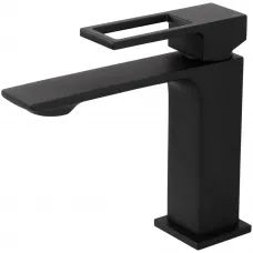 Смеситель для раковины BelBagno Luce LUC-LVM-NERO с донным клапаном, черный матовый