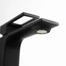 Смеситель для раковины BelBagno Luce LUC-LVM-NERO с донным клапаном, черный матовый