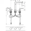 Смеситель для раковины Hansgrohe Metropol 32515670 с донным клапаном, черный матовый