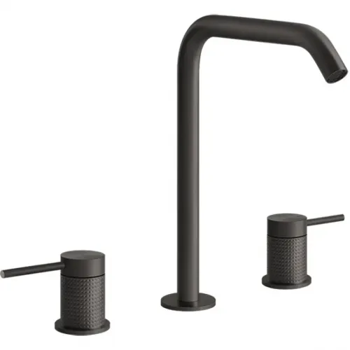 Смеситель для раковины Gessi Gessi316 54411#707 без донного клапана, черный хром матовый