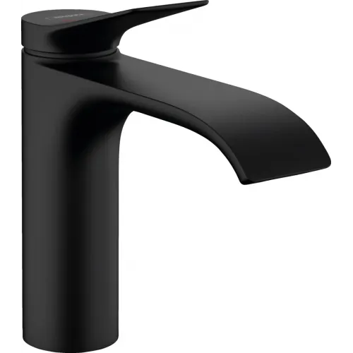 Смеситель для раковины Hansgrohe Vivenis 75023670 CoolStart, с донным клапаном, черный матовый