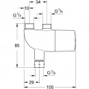 Термостат для установки под раковиной, защита от ожога Grohe Grohtherm Micro 34487000