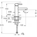 Смеситель для раковины без донного клапана VitrA Origin A42555