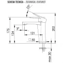 Смеситель для раковины без донного клапана Remer Dream D12