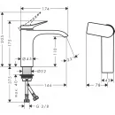 Смеситель для раковины без донного клапана CoolStart Hansgrohe Vivenis 75024700