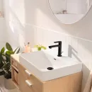 Смеситель для раковины Hansgrohe Rebris S 72520670 CoolStart, без донного клапана, черный матовый
