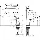 Смеситель для раковины 210 с донным клапаном Hansgrohe Talis S 72105000