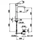Смеситель для раковины с донным клапаном Cisal Cherie CE00152021