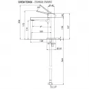 Смеситель для раковины без донного клапана Remer Slash SL12BG