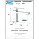 Смеситель для раковины Remer Q-Design QD10 с донным клапаном, хром