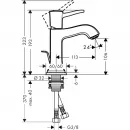 Смеситель для раковины с донным клапаном Hansgrohe Metropol Classic 31300090
